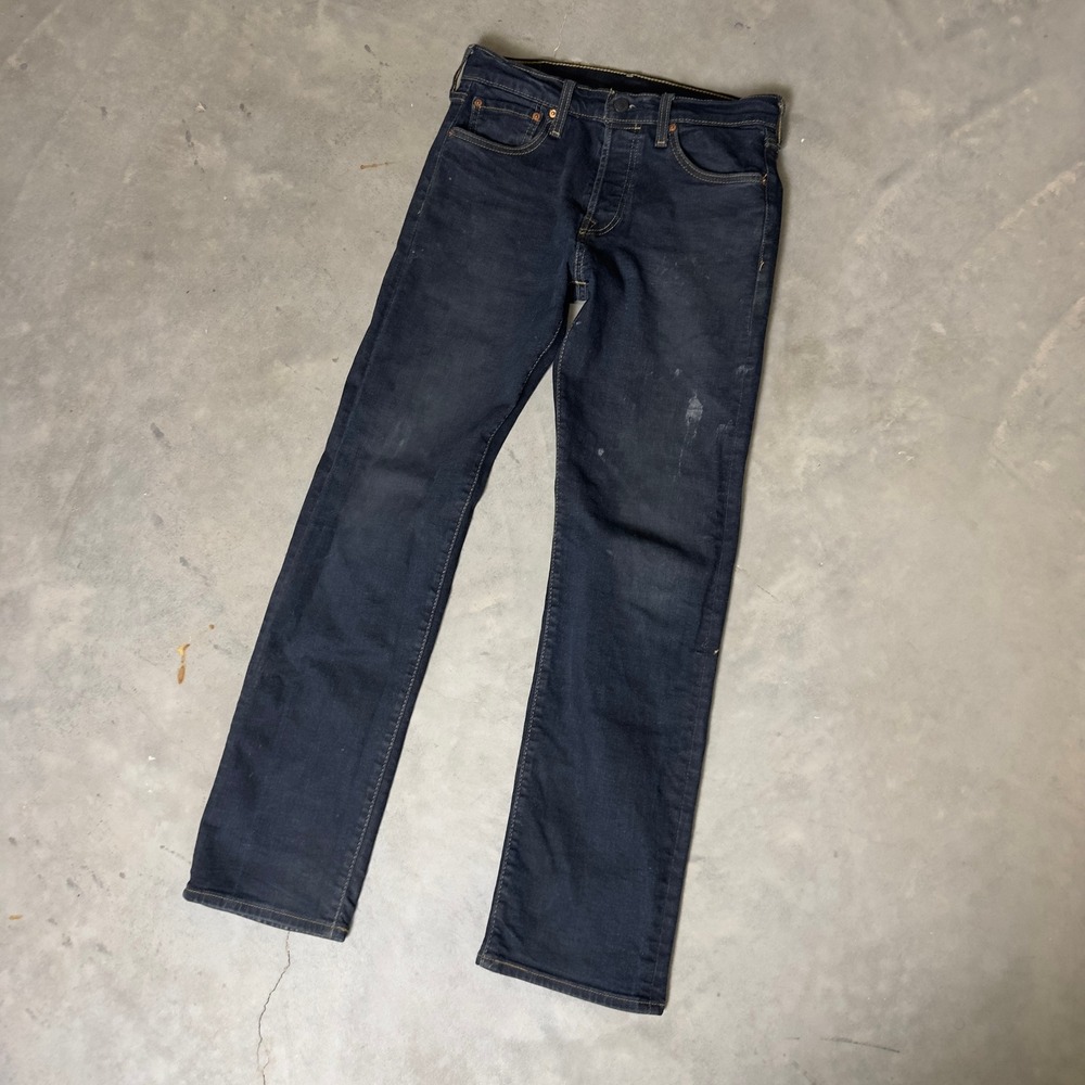Levi's 501 Original Fit Jeans Mens 30x32 Dark Wash Indigo Baggy Denim Streetwear